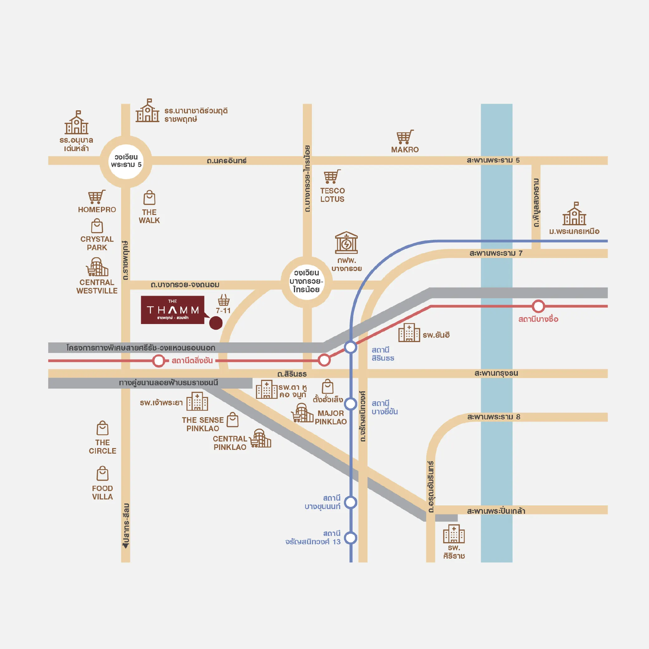 The Thamm ราชพฤกษ์ - สวนผัก แผนที่